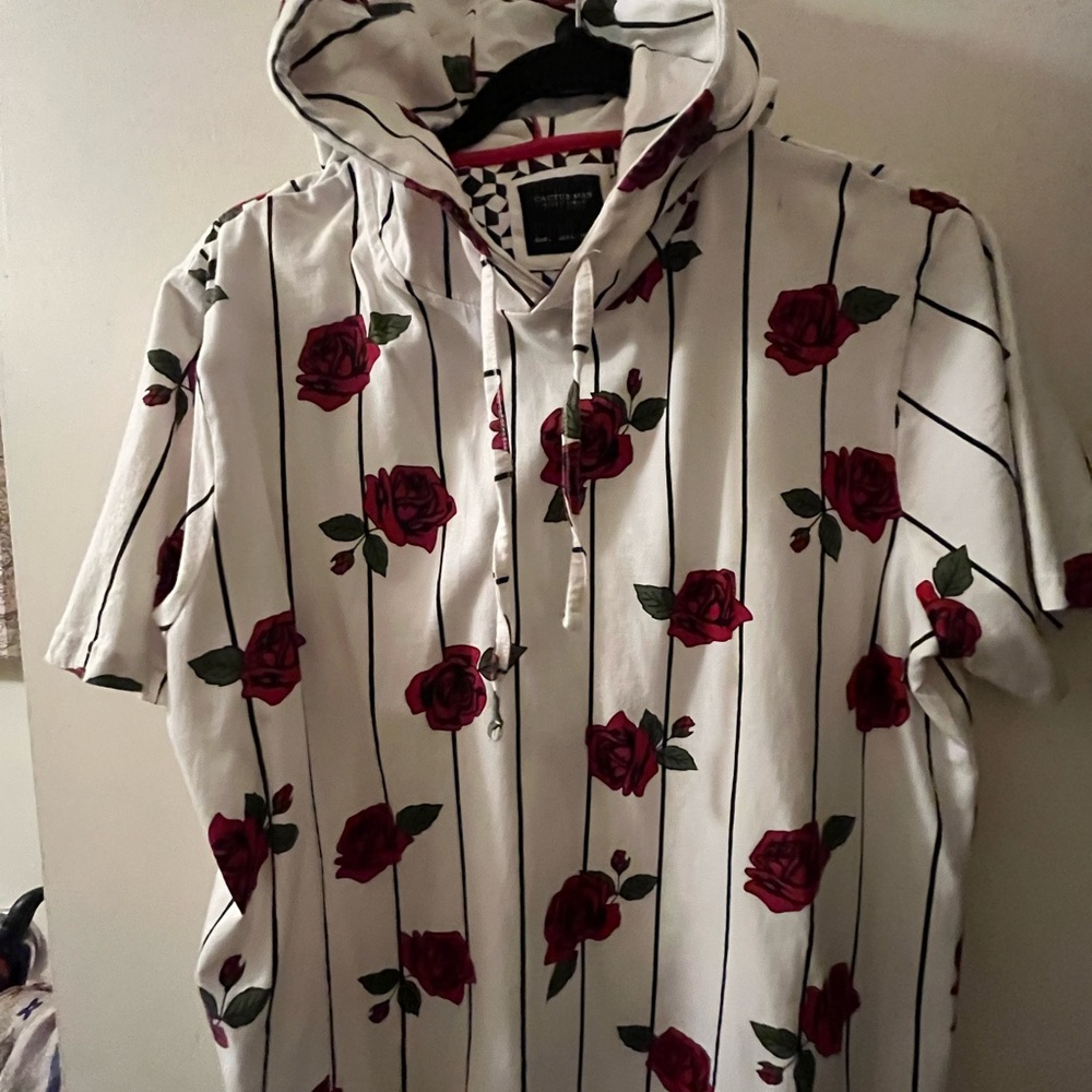 Floral Striped Hoodie